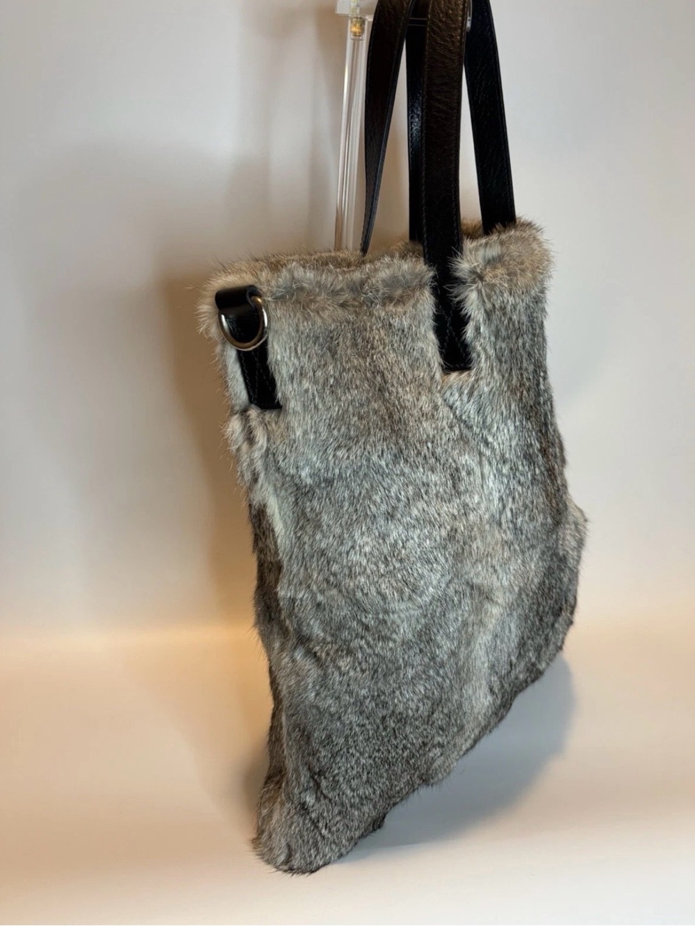 Dolce & Gabbana ($3900) Large Rabbit Fur Tote Bag AUTHENTIC - Picture 2 of 10